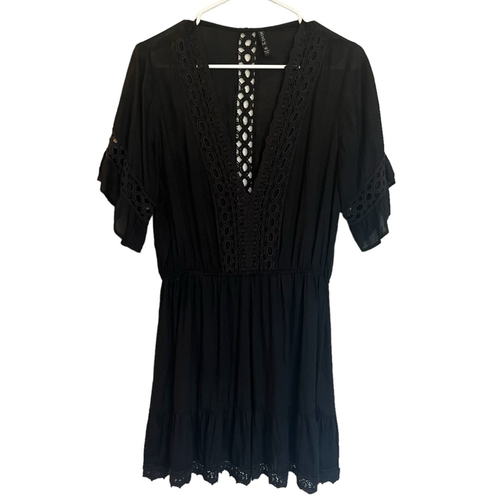 Boho Me Cotton and Crochet Coverup. Size XS